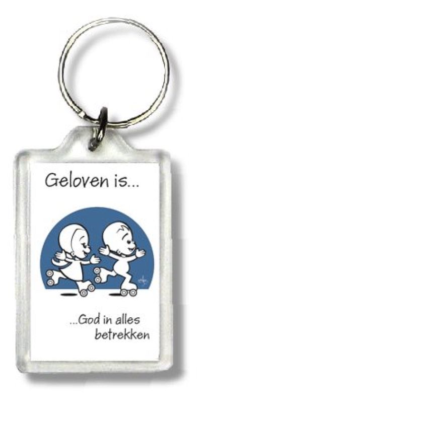 Sleutelhanger geloven is god in alles - 47521 -  Geloven is... bij MajesticAlly