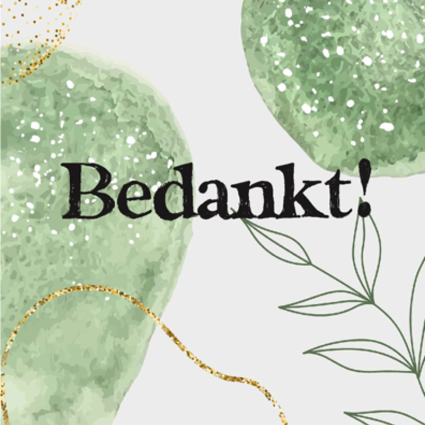 Wenskaart 'Bedankt' - MA43017 -  Courage bij MajesticAlly