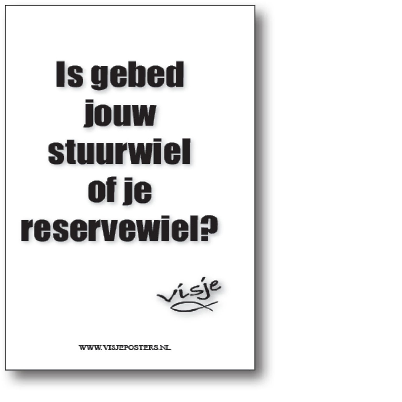 minikaart Visje 'Is gebed jouw stuurwiel'