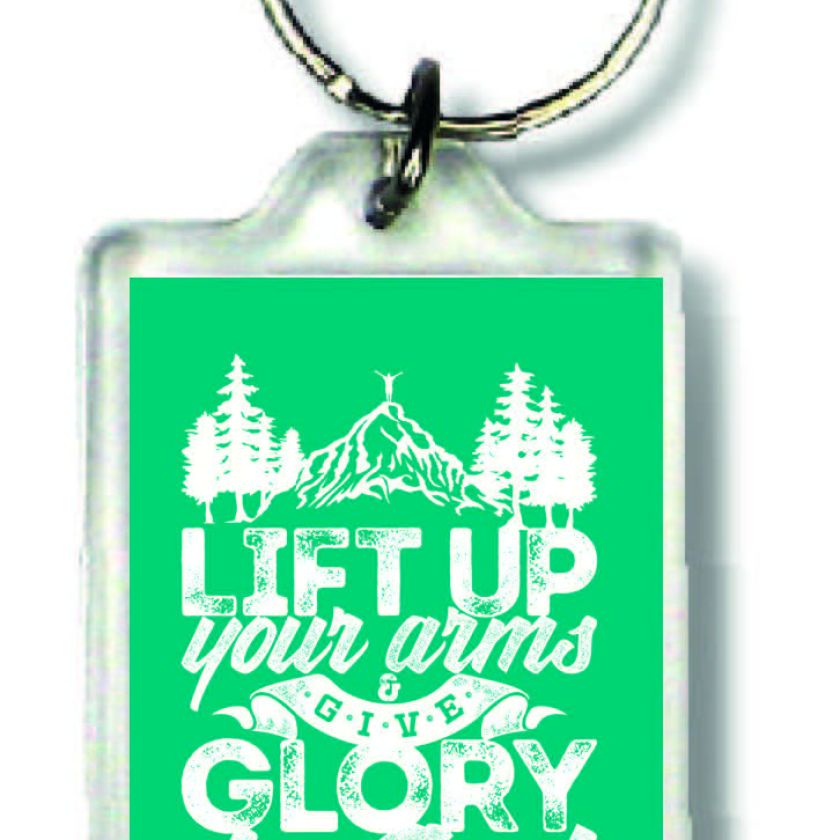 Sleutelhanger lift up your arms - MA23030 -  Bible Verses bij MajesticAlly
