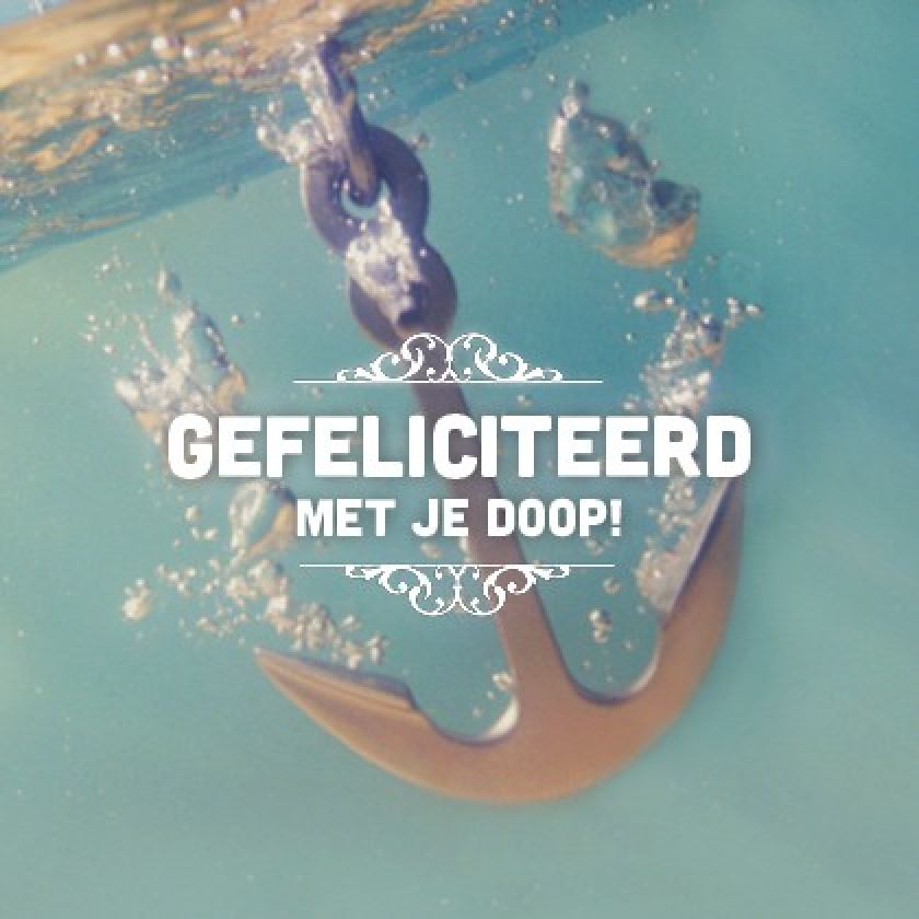 Kaart 'Gefeliciteerd doop - anker' - MA15026 -  Lifestyle bij MajesticAlly