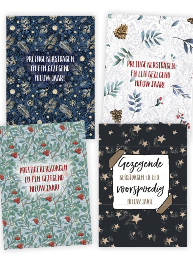 Voordeelpakje 12 kerstkaarten (4x3) - MA41051
