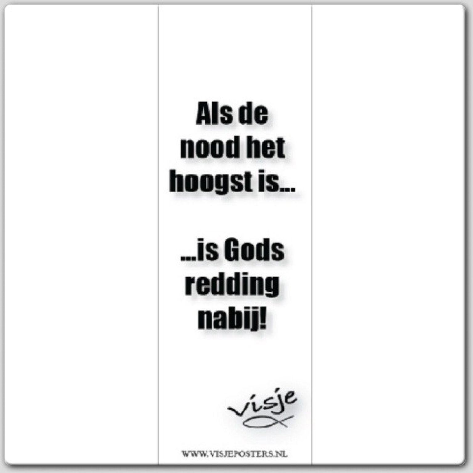 Boekenlegger visje als de nood het hoogs - 44874 -  Visje bij MajesticAlly