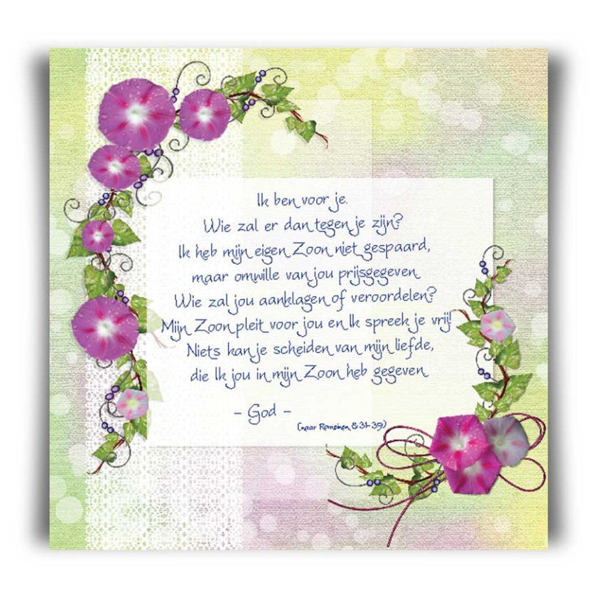 Kaart 'Ik ben voor je' - 45015 -  Bible Message bij MajesticAlly