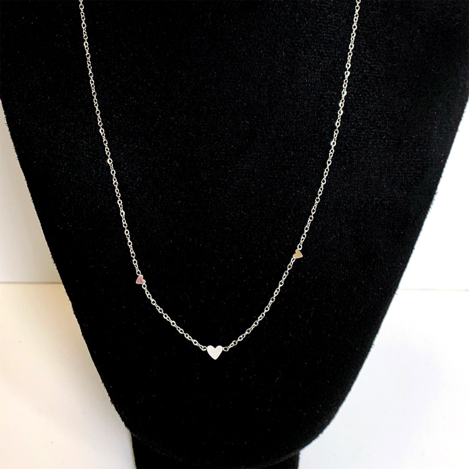 MA47012 - Ketting Drie Hartjes - Zilver