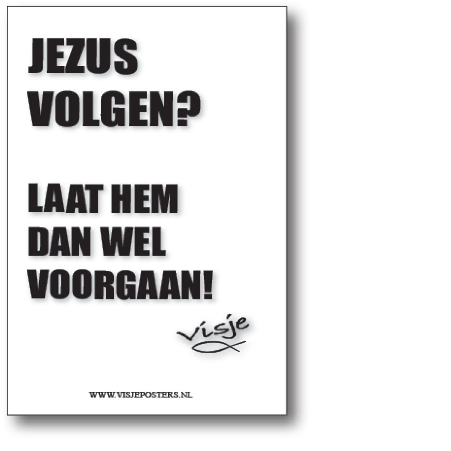 minikaart Visje 'Jezus volgen?'