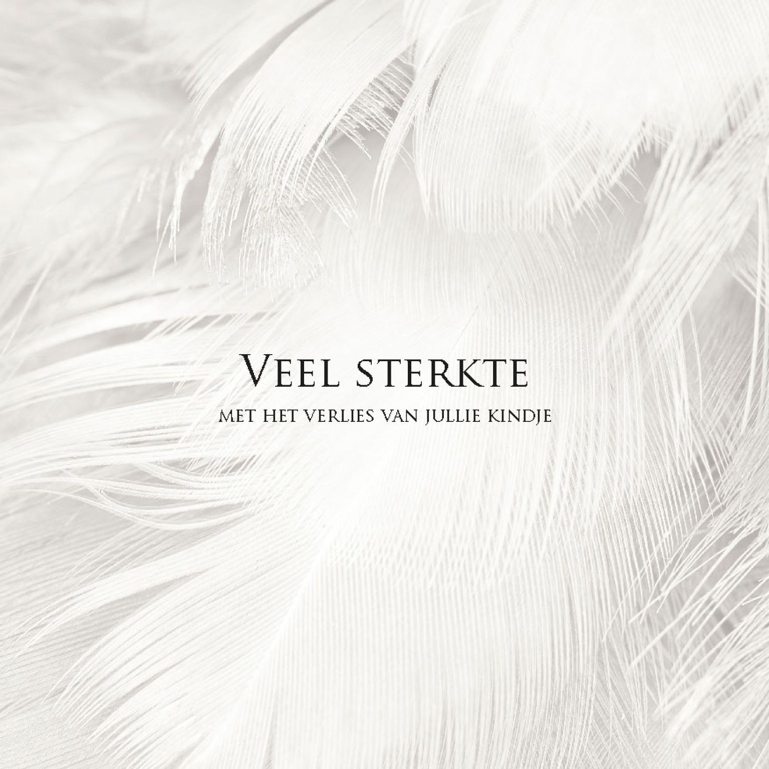 MA34131 - Vierkante wenskaart 'Veel sterkte - verlies kindje'