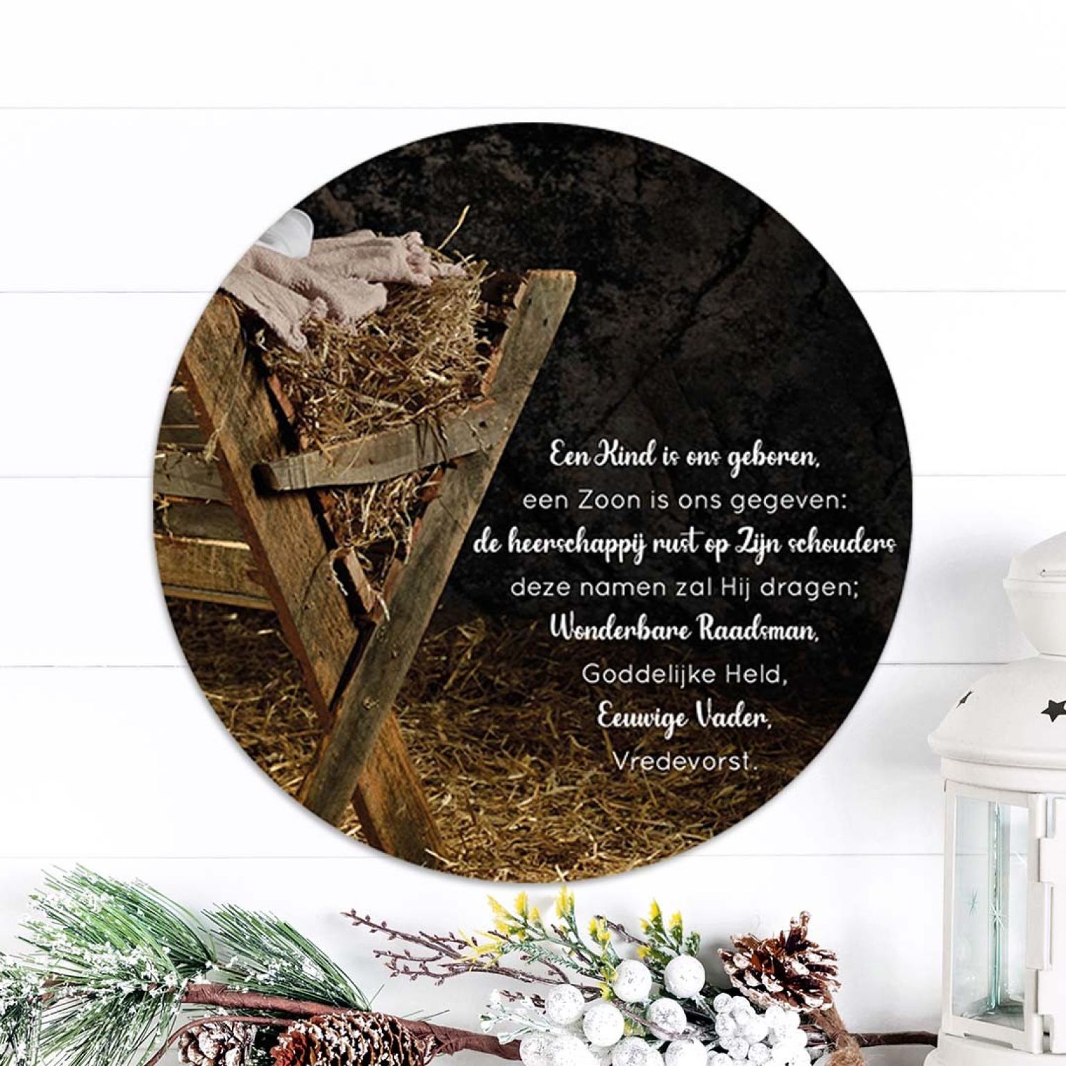 Kerstcirkel 'Een Kind is ons geboren' - MA39803 -  Diverse kerstcadeaus bij MajesticAlly