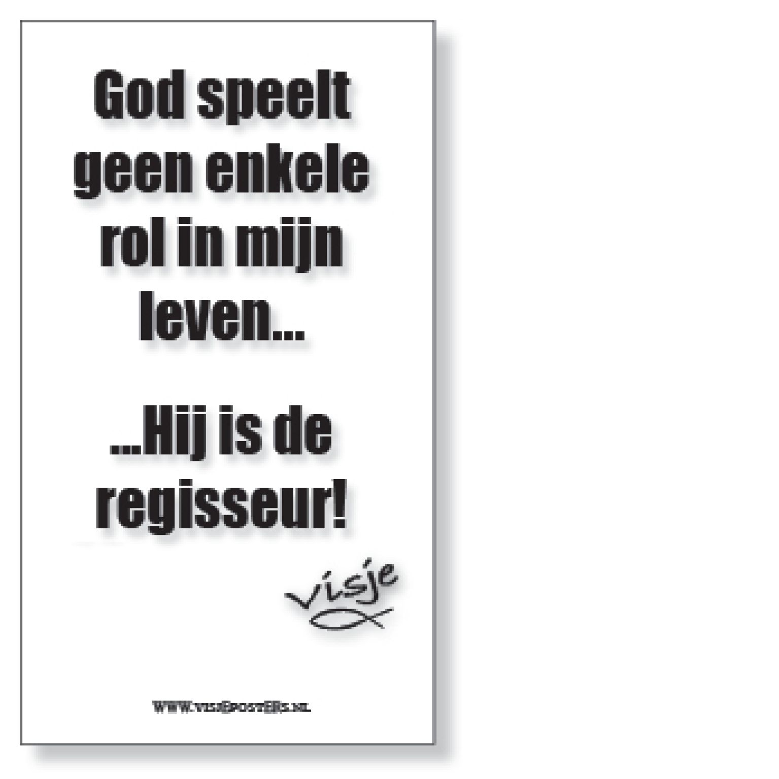 Kaart visje God speelt geen enkele rol - 44131 -  Visje kaarten bij MajesticAlly