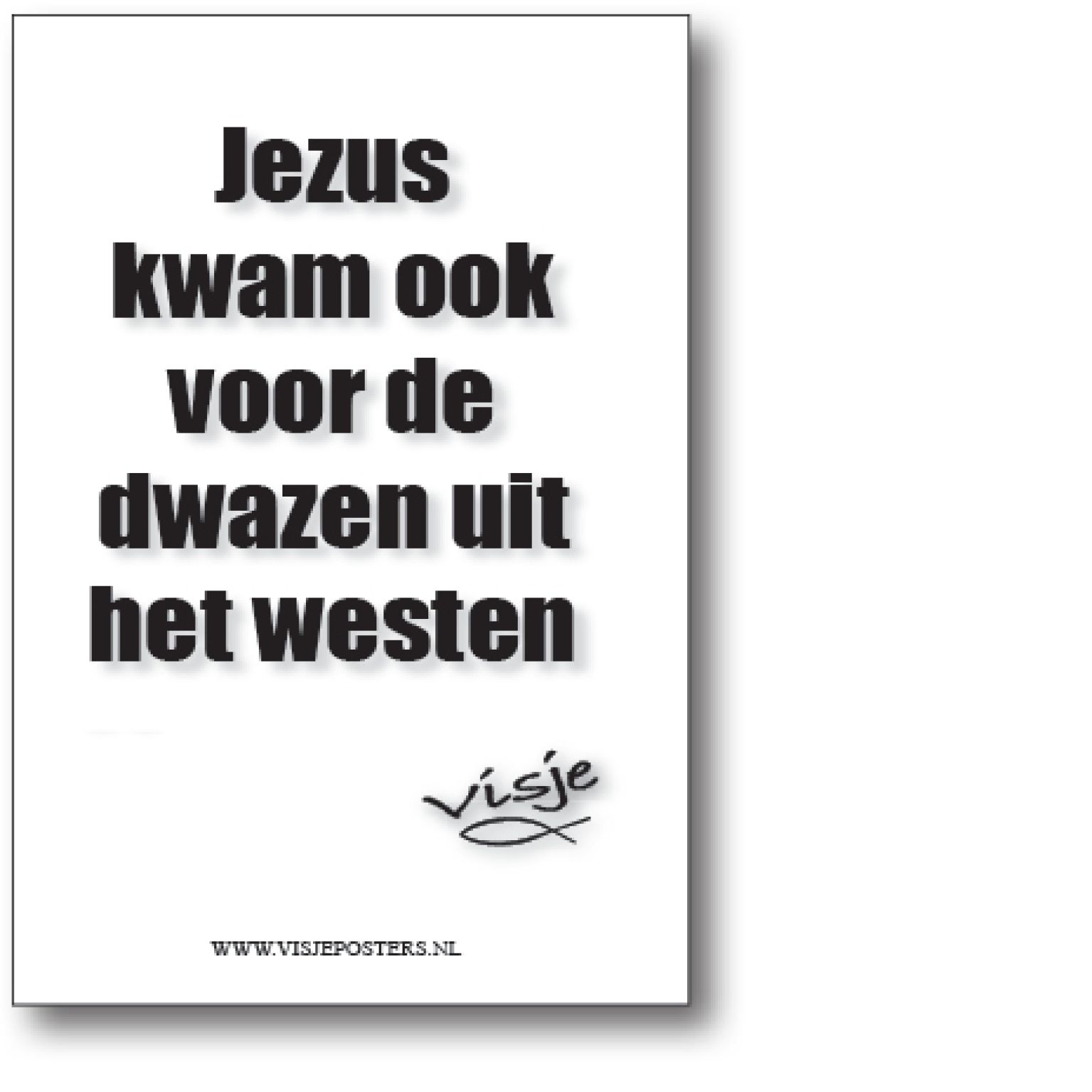 Minikaart 'Jezus kwam ook voor de dwazen uit het westen' - Visje - 46042 -  Visje kerstkaarten bij MajesticAlly