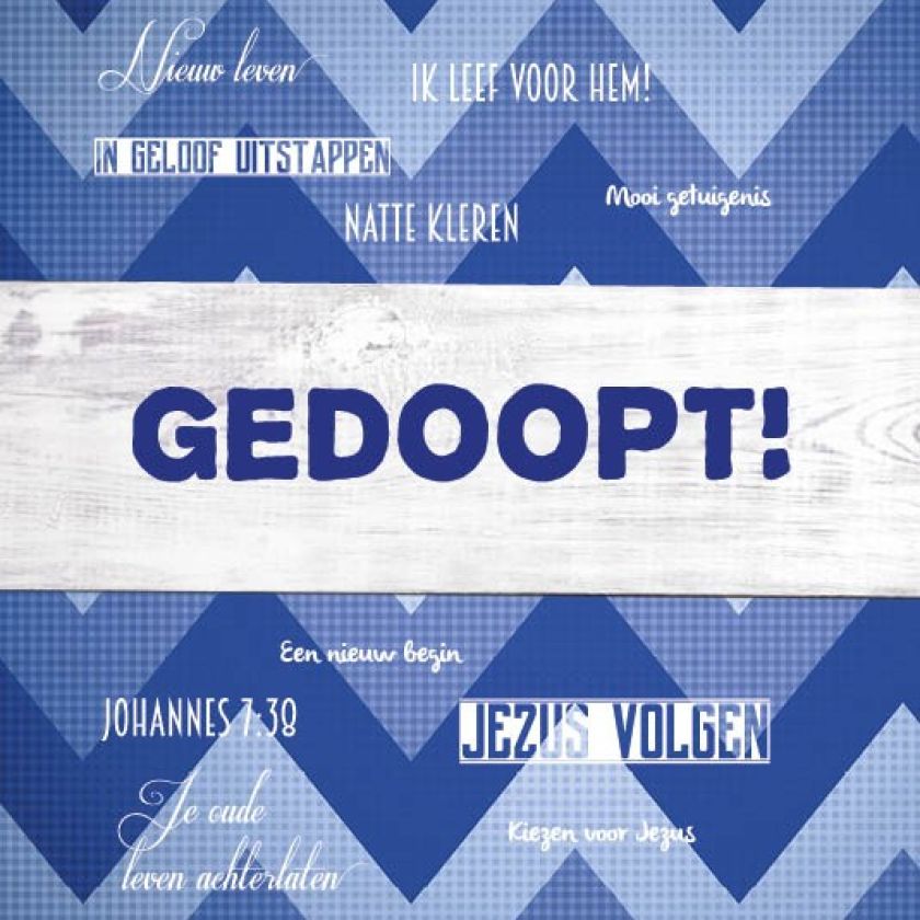 Kaart 'Gedoopt - blauw' - MA17035 -  Leef!  bij MajesticAlly