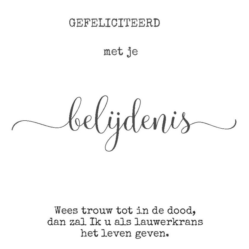 Kaart 'Gefeliciteerd met je belijdenis - trouw' - MA25059 -  Belijdenis bij MajesticAlly