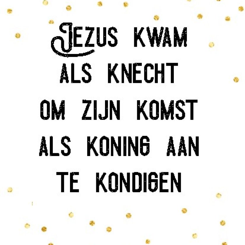 Kerstkaart  'Jezus kwam als knecht - Visje - MA26005 -  Visje kerstkaarten bij MajesticAlly