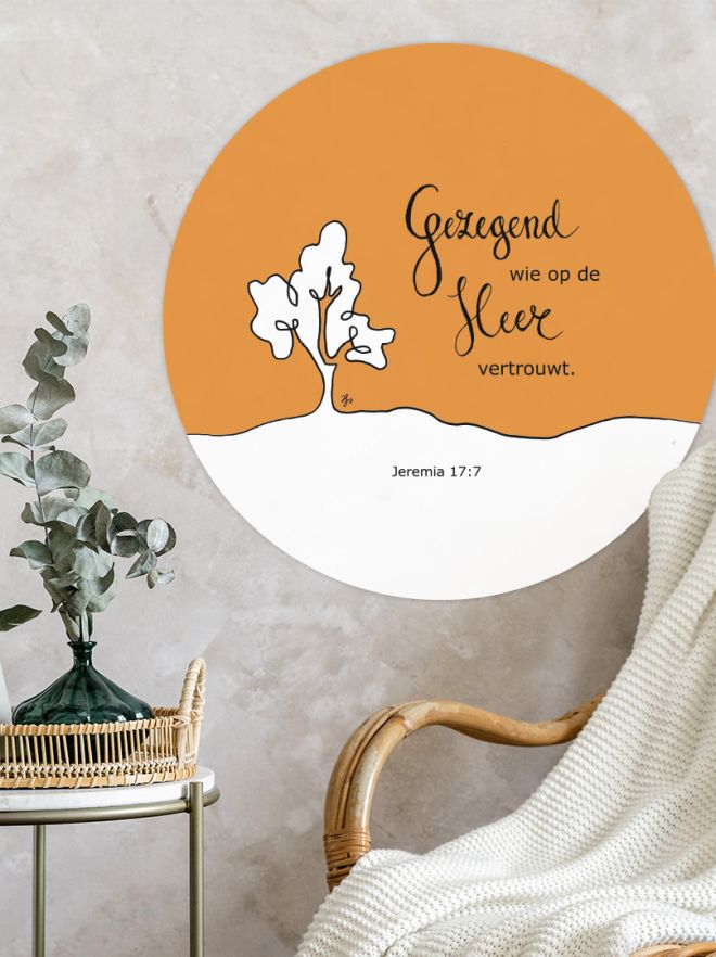 MA39353 Muurcirkel 'Wie op de Heer vertrouwt' - 60 cm
