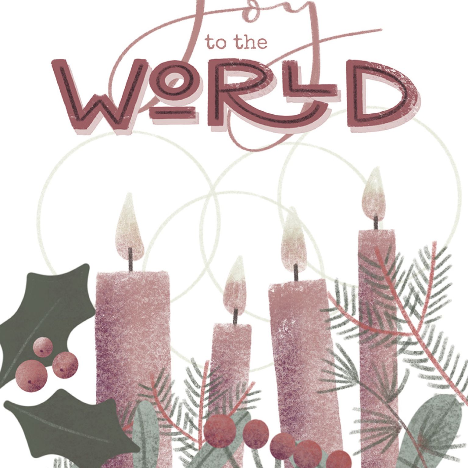 Kerstkaart 'Joy to the world'