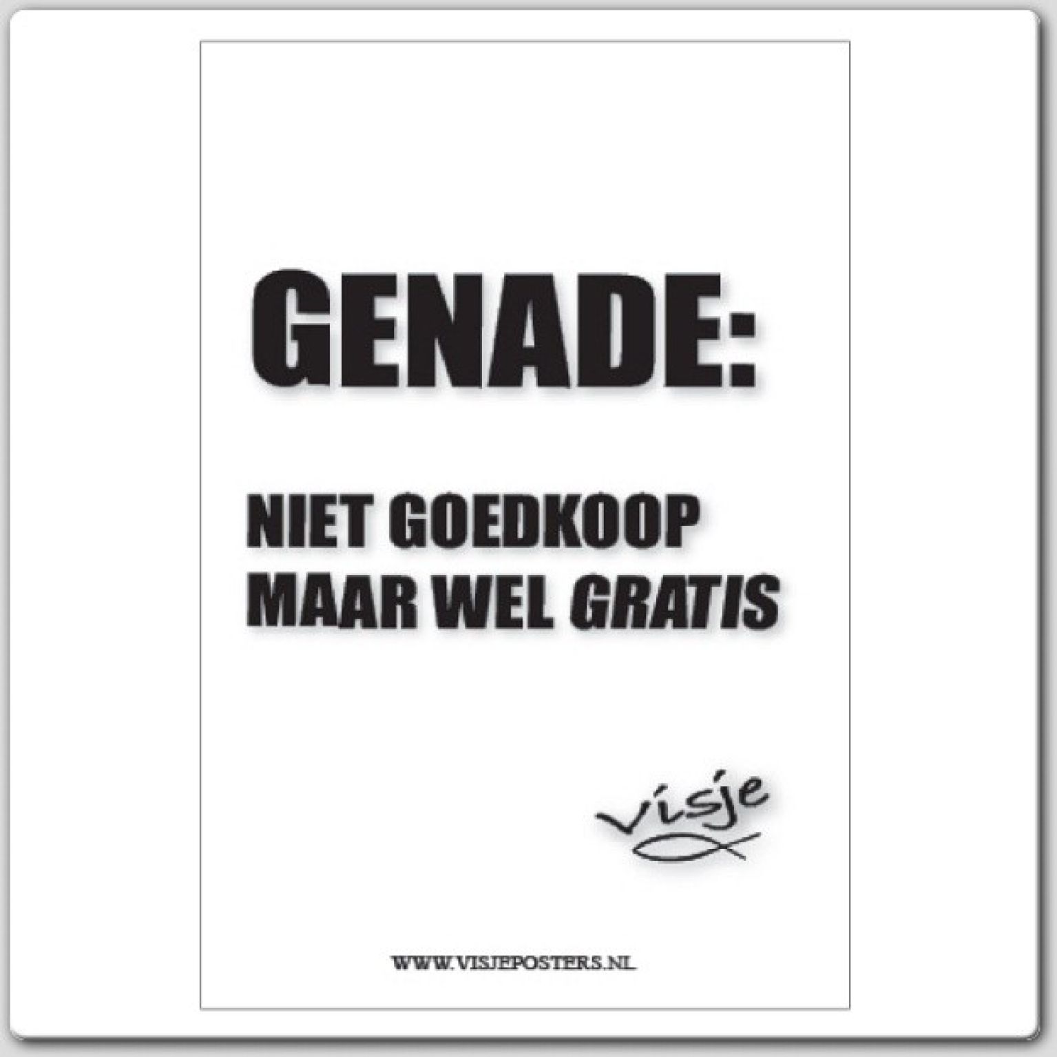 Kaart visje genade niet goedkoop - 44082 -  Visje kaarten bij MajesticAlly