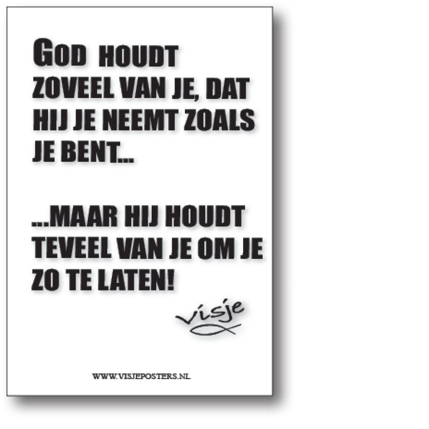 minikaart Visje 'God houdt zoveel van je'