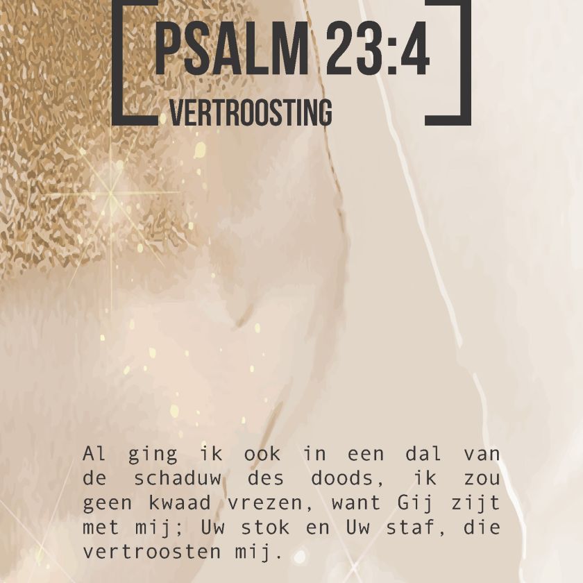 Bijbeltekstkaart 'Psalm 23:4' SV - MA42110 -  Interieurkaarten bij MajesticAlly