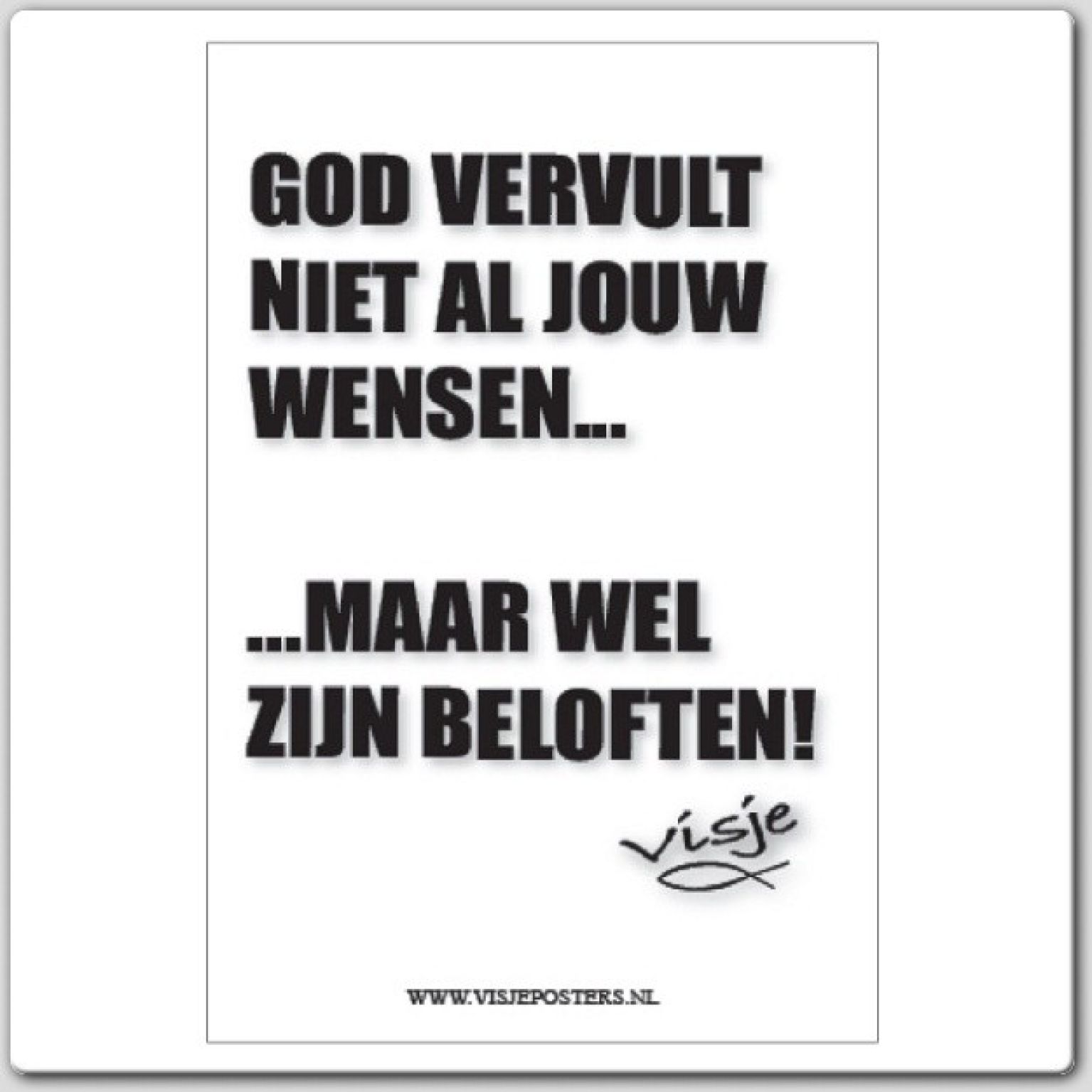 Kaart visje God vervult niet al jouw - 44086 -  Visje kaarten bij MajesticAlly