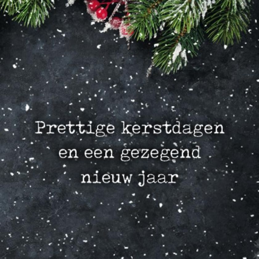 Kerstkaart 'Donkere lucht - sneeuw' - MA26224 -  Kerst bij MajesticAlly