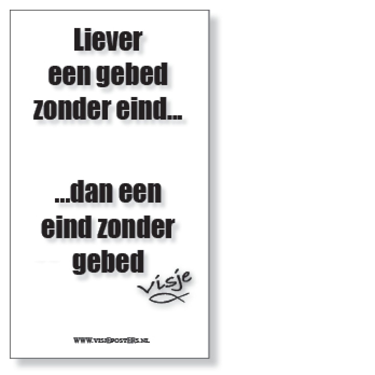 Kaart visje liever een gebed zonder eind - 44136 -  Visje kaarten bij MajesticAlly