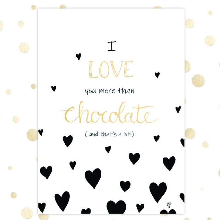 Kaart 'Chocolate' - MA36074 -  Golden Blessings bij MajesticAlly