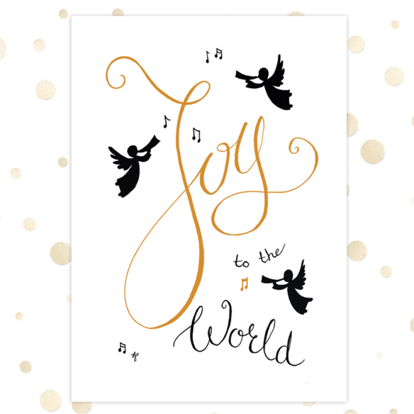 Poster A4 'Joy to the world' - MA36204 -  Diverse kerstcadeaus bij MajesticAlly