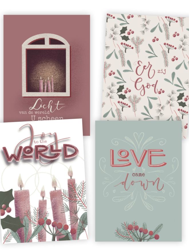 Voordeelpakje 12 kerstkaarten (4x3) - MA41056