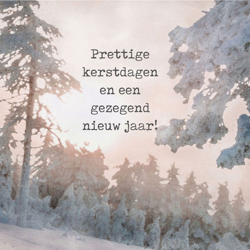 MA41219 - Minikerstkaart 'Besneeuwde bomen'