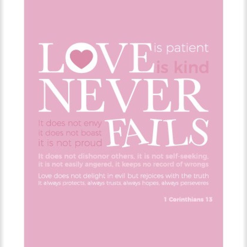 Kaart 'Love never fails' - MA25038 -  Beautiful Day bij MajesticAlly