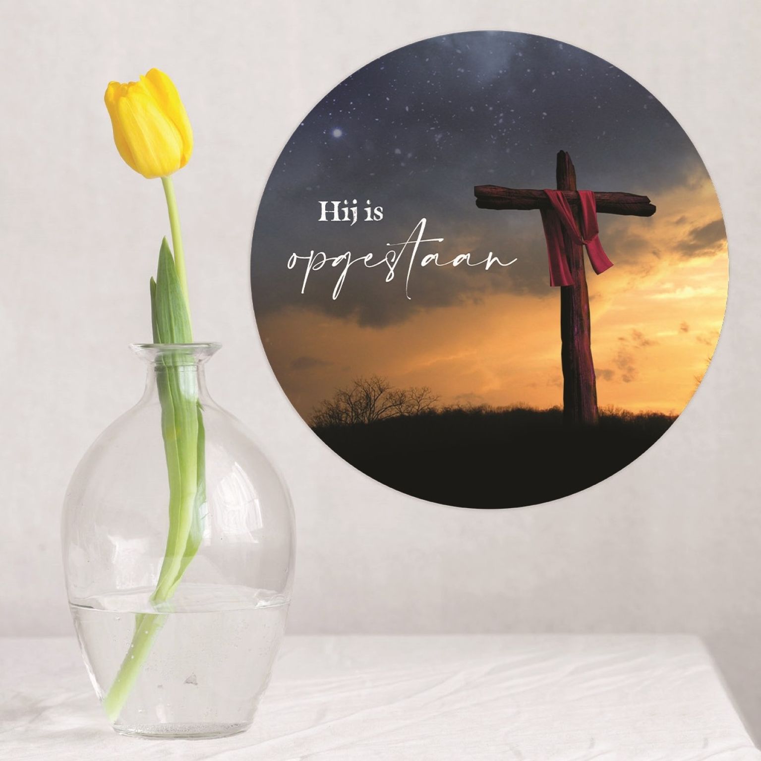 Paascirkel 'Hij is opgestaan' - MA39905 -  Pasen bij MajesticAlly