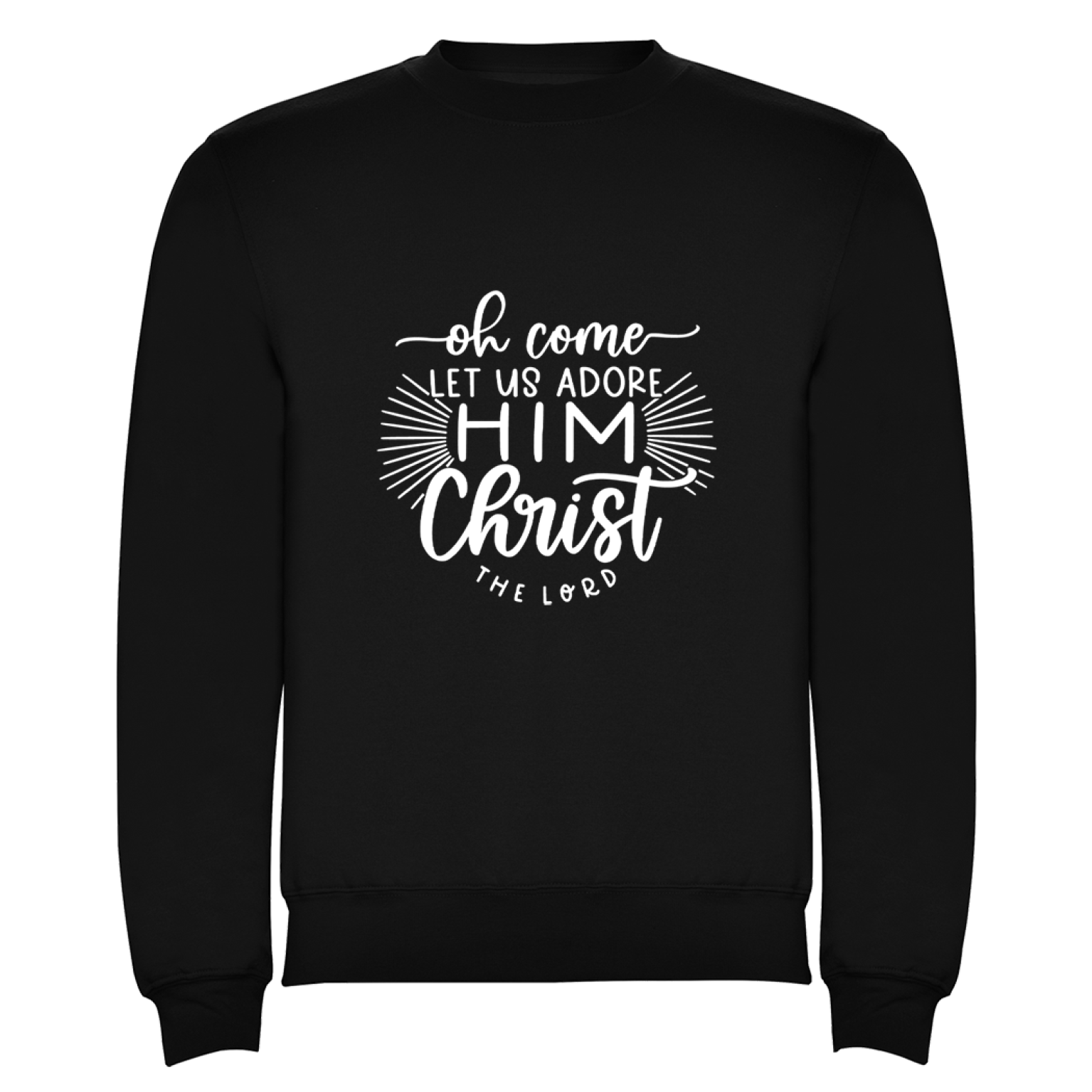 Oh come let us adore Him Zwarte trui 5bb1d6b0