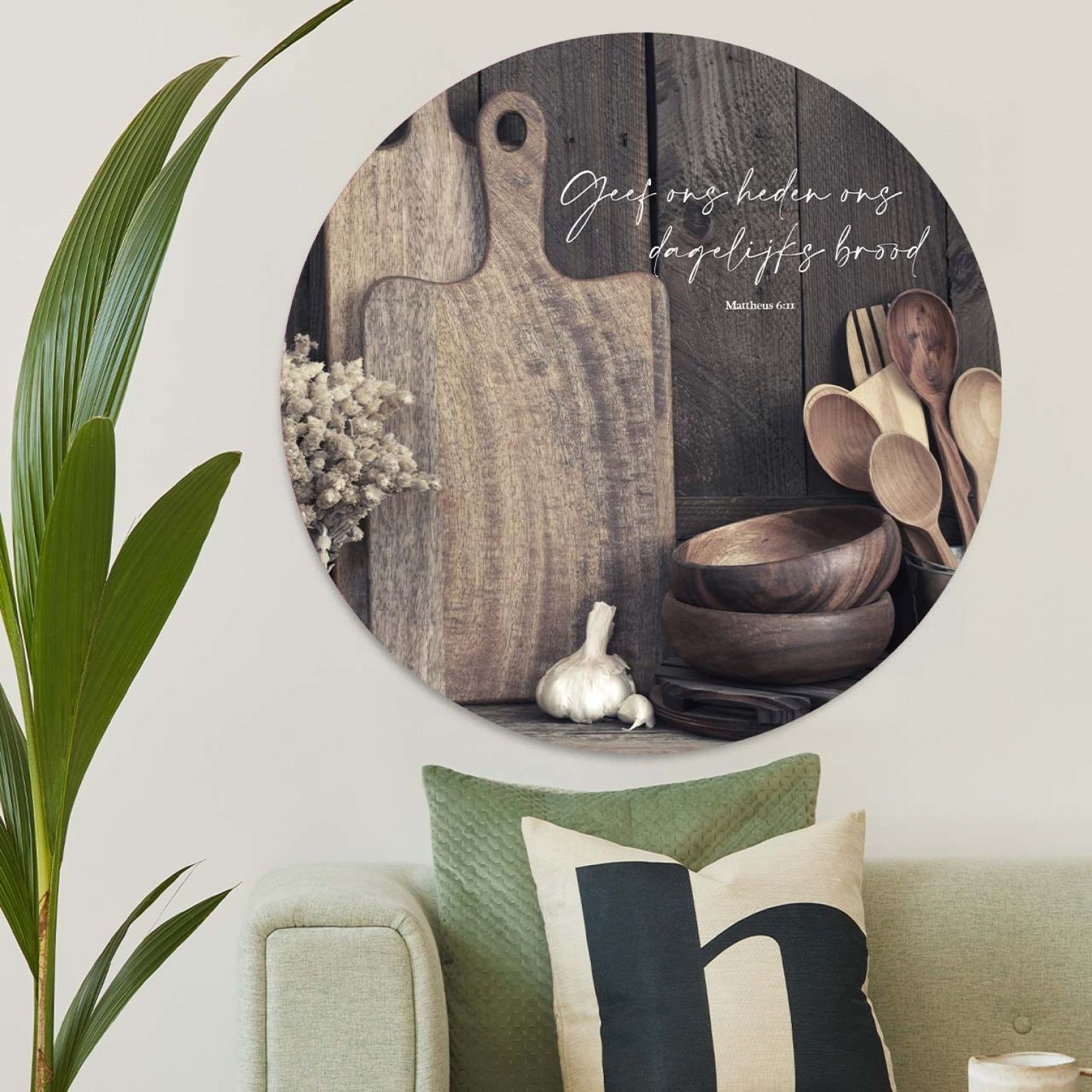 Muurcirkel 'Dagelijks brood' - 60 cm - MA39321 -  Wanddeco bij MajesticAlly