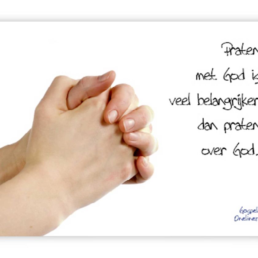 Poster A4 praten met God - 46706 -  Wanddeco/posters bij MajesticAlly