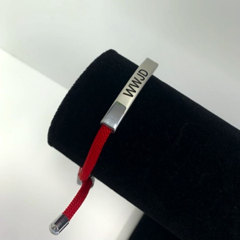 MA47605 - Touwarmband WWJD rood