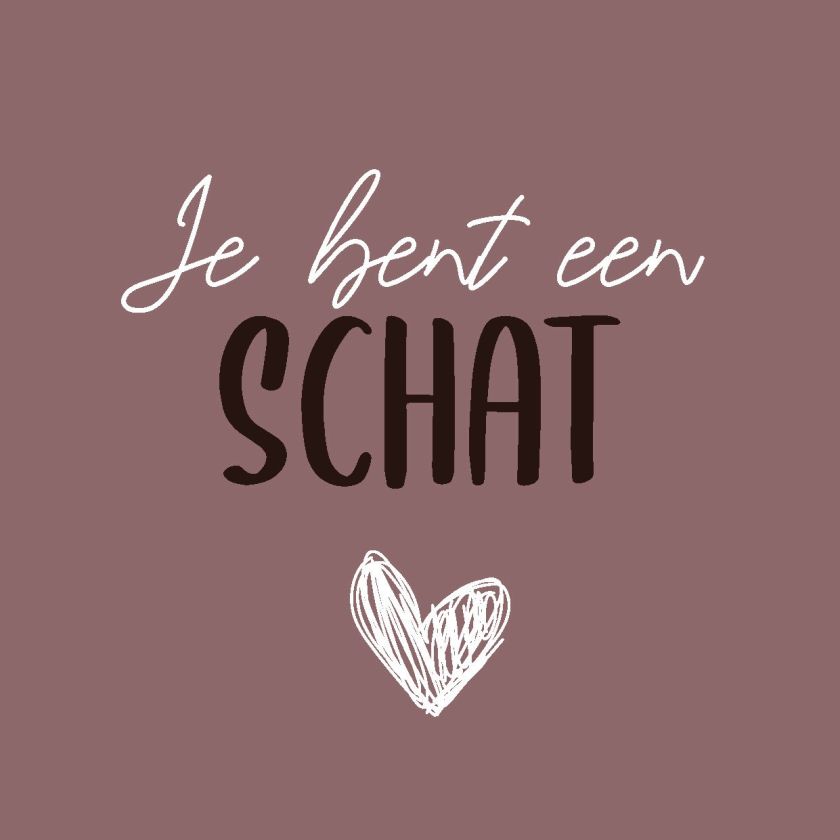 Wenskaart 'Schat' - MA44030 -  LUV2022 bij MajesticAlly