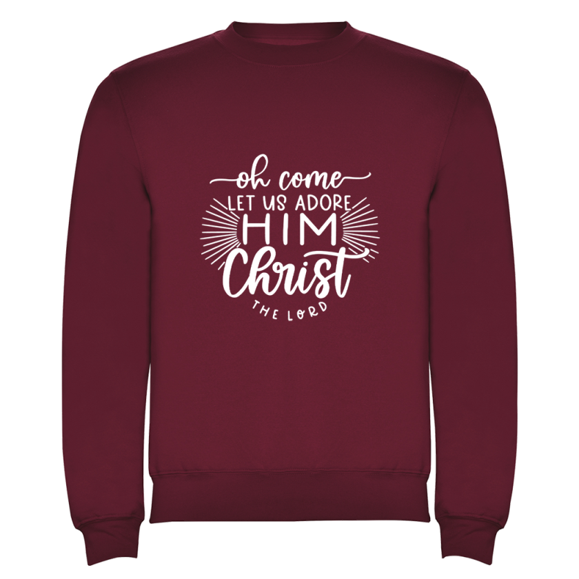 Oh come let us adore Him Rode trui 60617480