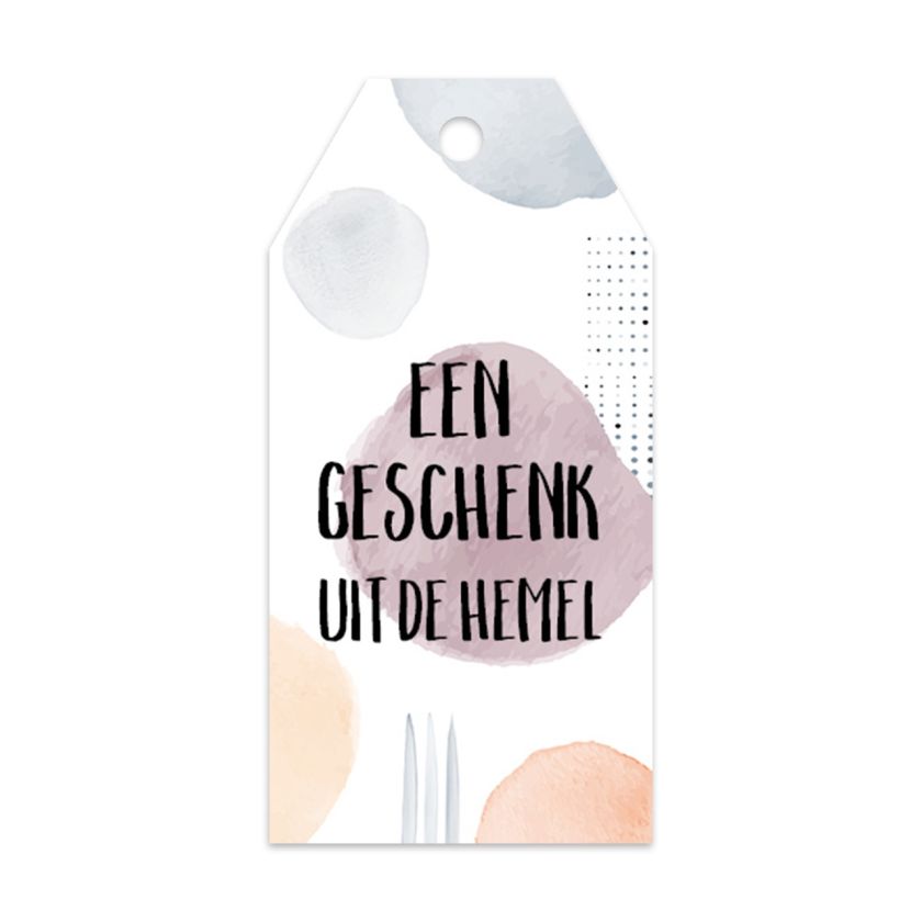 Cadeaulabel 'Een geschenk uit de hemel'