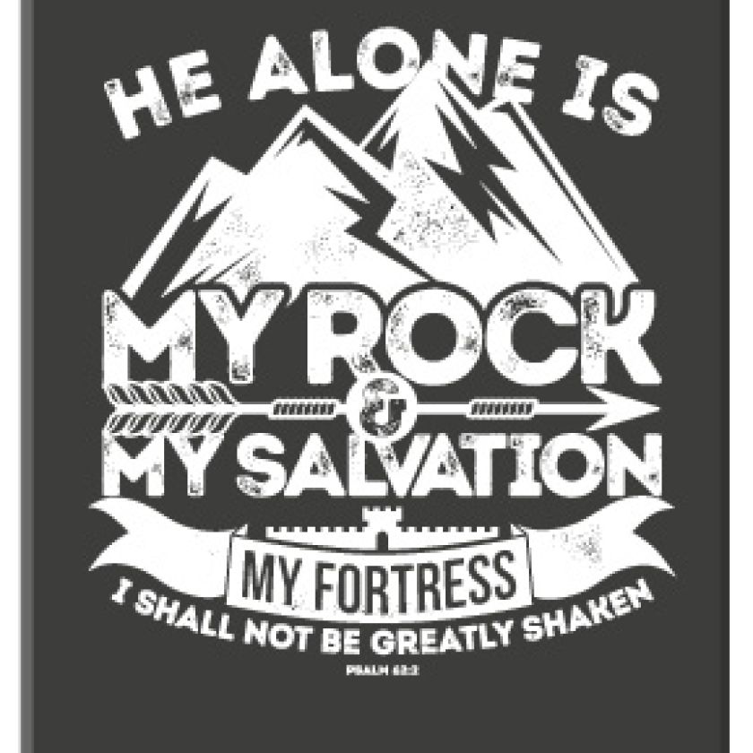 Kadobord 'He alone is my rock' - MA23336 -  Cadeauborden A4 bij MajesticAlly