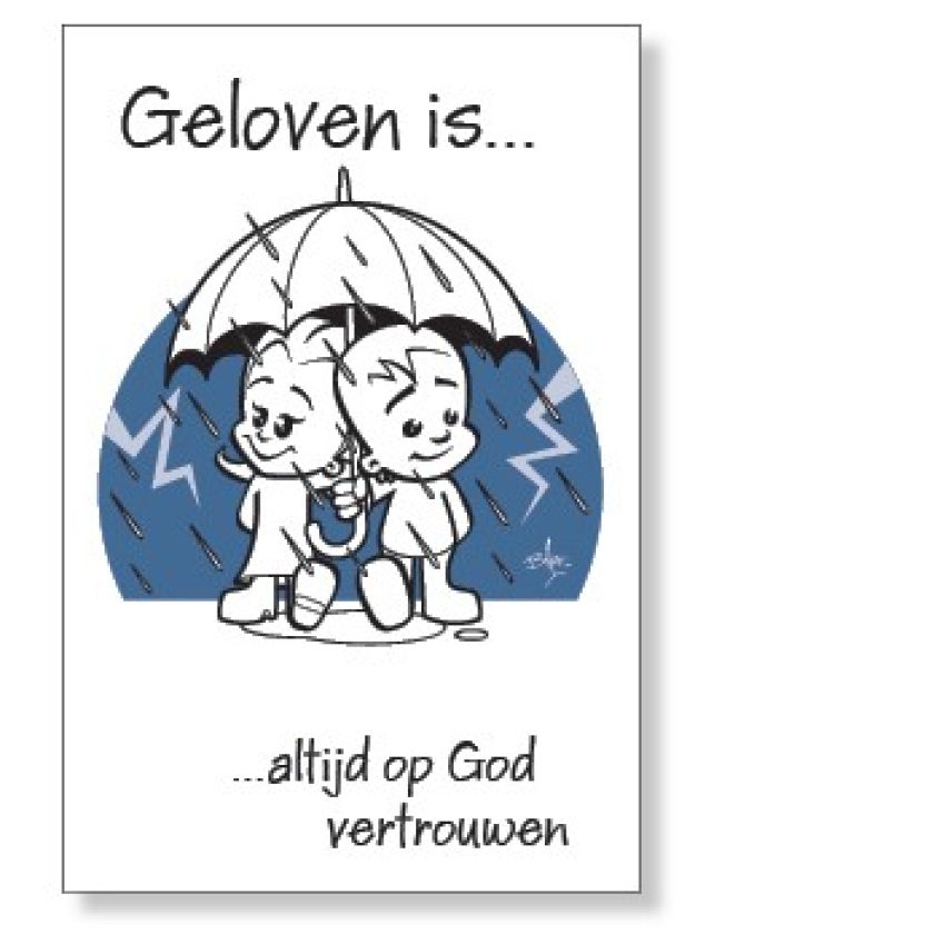 10x kaart 'Geloven is altijd op God vertrouwen' - 44543 -  Geloven is bij MajesticAlly