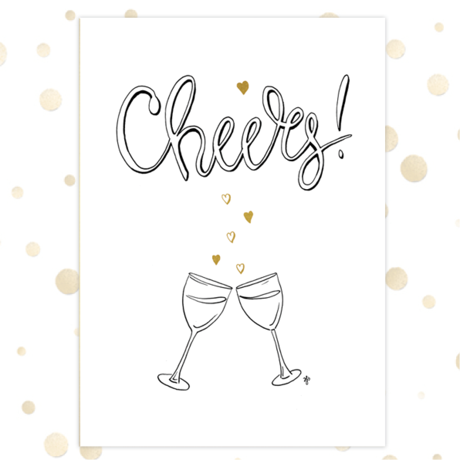 Kaart 'Cheers' - MA36020 -  Golden Blessings bij MajesticAlly