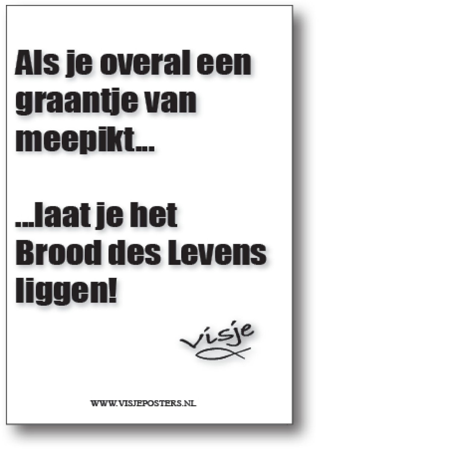 minikaart Visje 'Als je overal een graantje van meepikt'