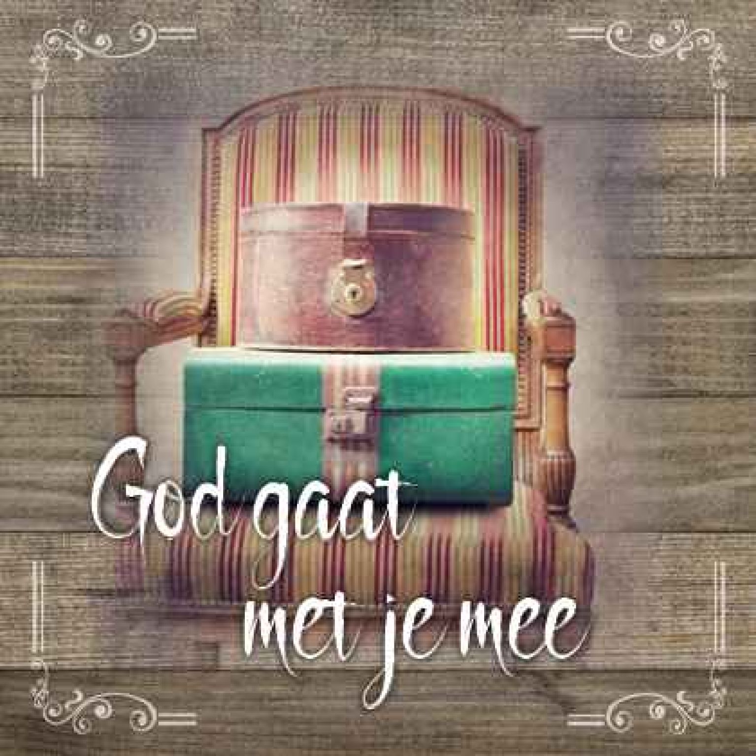 Kaart 'God gaat met je mee' - MA19032 -  Brocante bij MajesticAlly