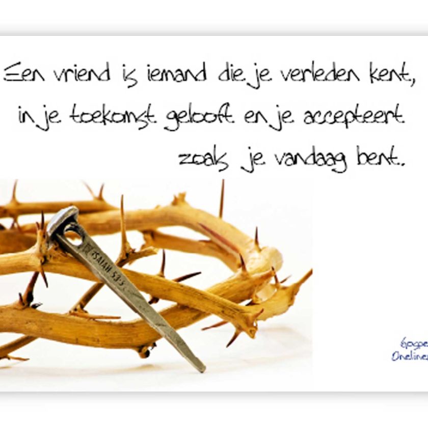 Poster A4 een vriend is iemand die je verle - 46709 -  Wanddeco/posters bij MajesticAlly
