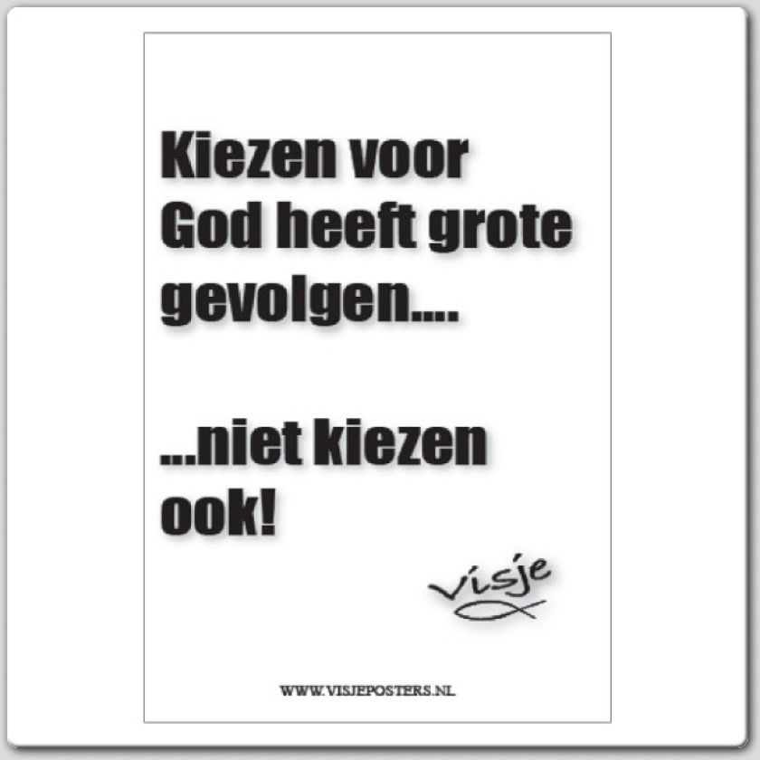 Kaart visje kiezen voor God heeft gr - 44105 -  Visje kaarten bij MajesticAlly