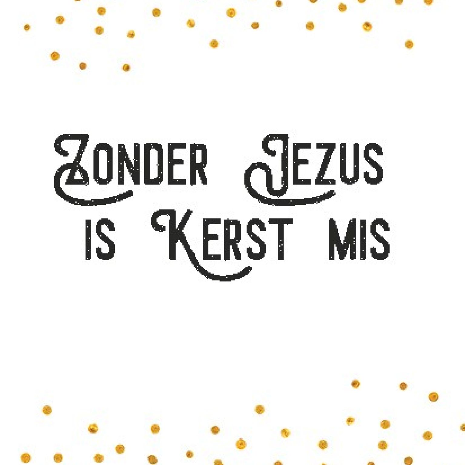 Kerstkaart 'Zonder Jezus is kerst mis' - Visje - MA26001 -  Visje kerstkaarten bij MajesticAlly