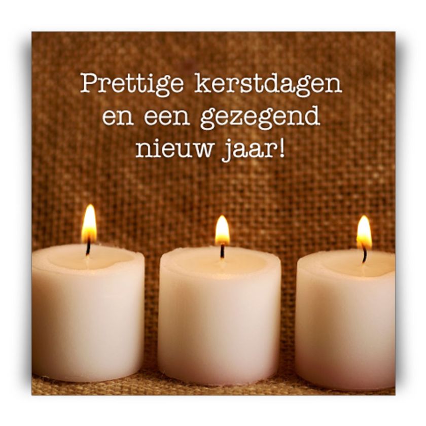 Kerstkaart 'Drie kaarsen' - MA12258 -  Christelijke kerstkaarten bij MajesticAlly