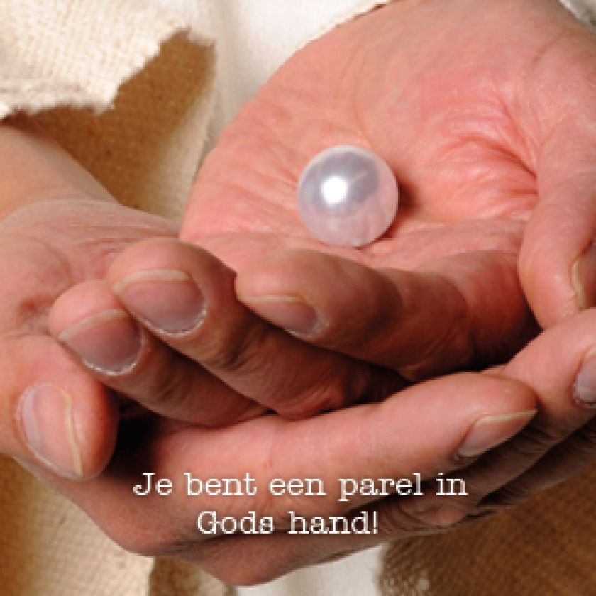 Kaart 'Een parel in Gods hand' - MA15021 -  Lifestyle bij MajesticAlly