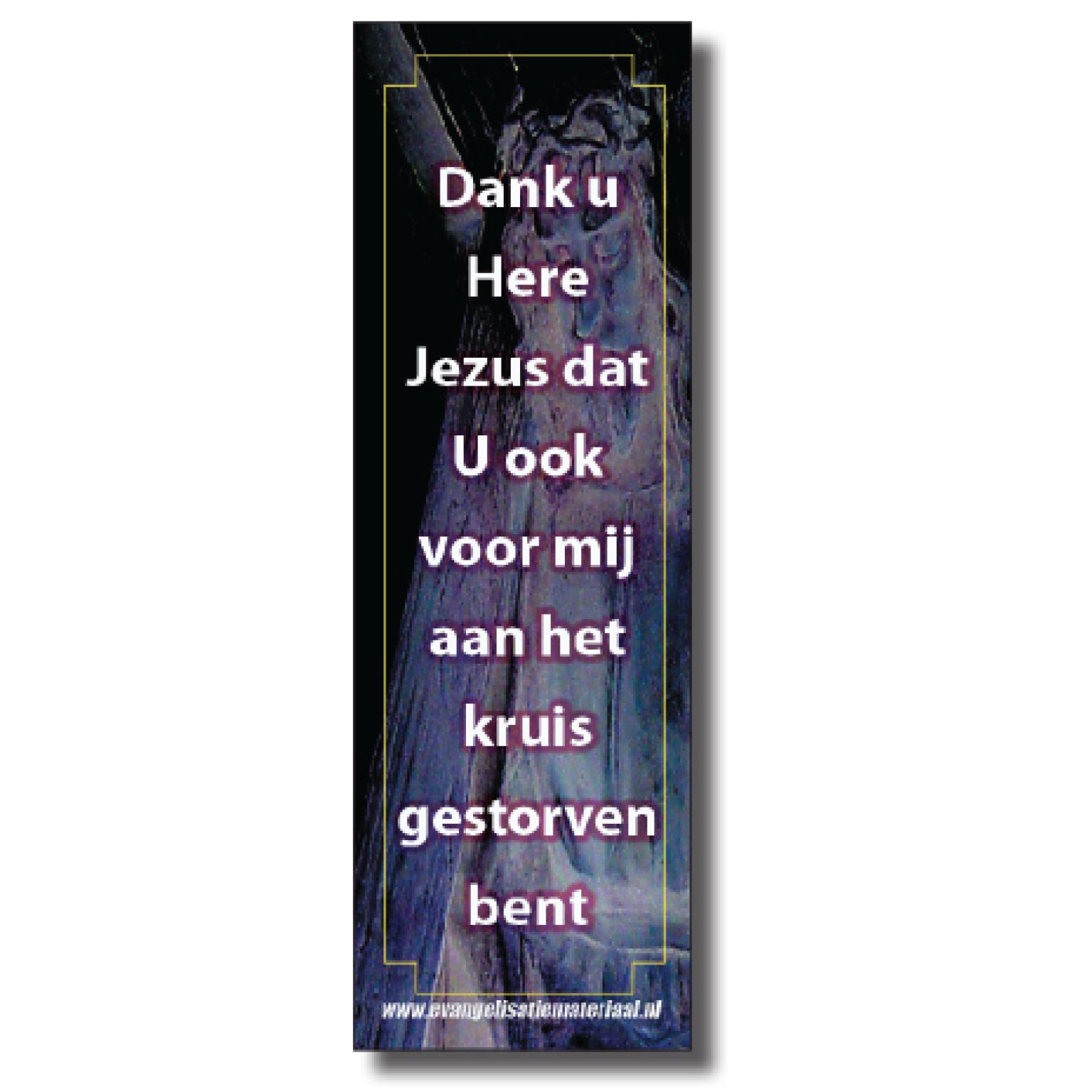 Boekenlegger 'Dank U voor het kruis'