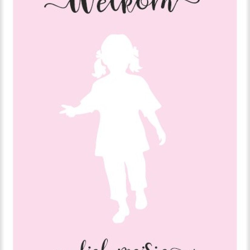 Kaart 'Welkom lief meisje' - MA25035 -  Beautiful Day bij MajesticAlly